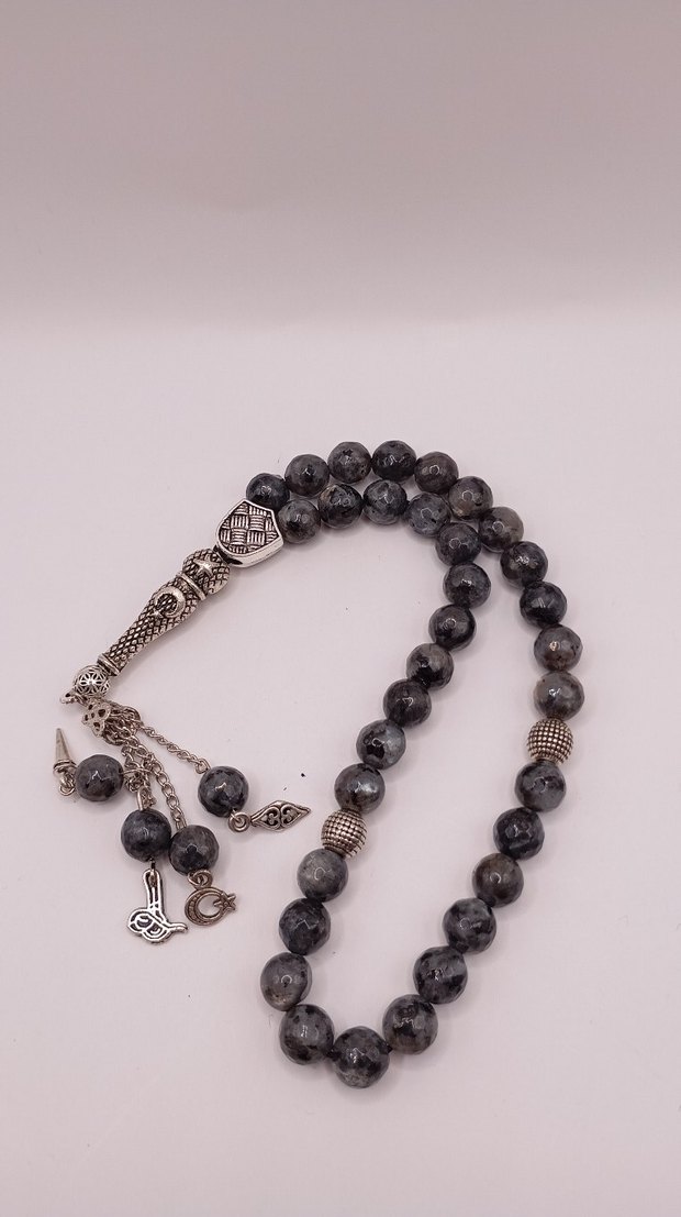 Labradorit Doğal Taş Tesbih - Görsel 3