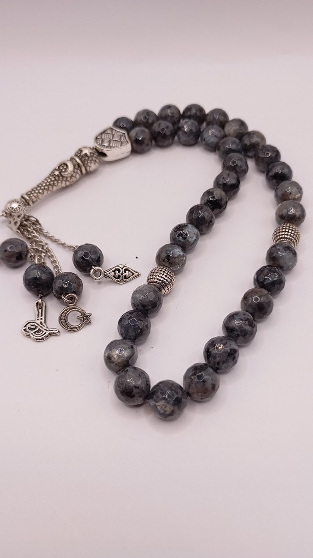 Labradorit Doğal Taş Tesbih - Görsel 2