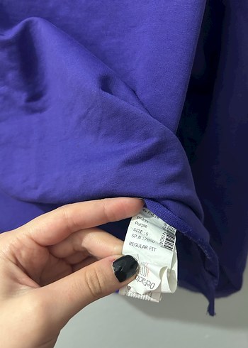 Mor Kapüşonlu Rahat Kesim Sweatshirt - Görsel 3