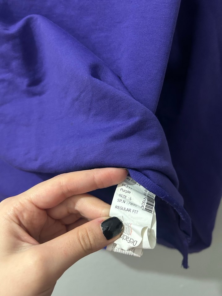 Mor Kapüşonlu Rahat Kesim Sweatshirt - Görsel 3