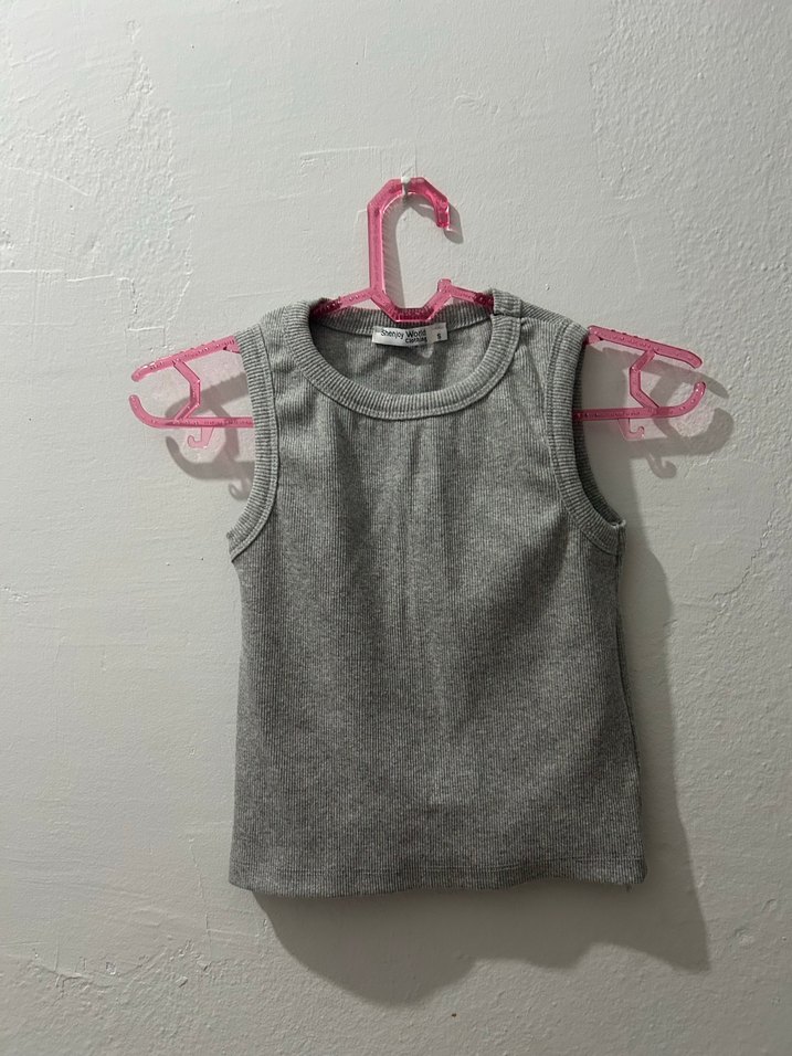 Gri Kadın Kolsuz Fit Atlet - Görsel 2