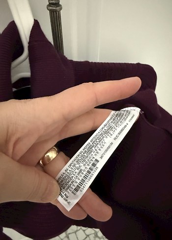 Bordo Kadın Boğazlı Triko Kazak - Görsel 5