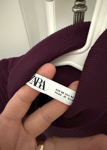 Bordo Kadın Boğazlı Triko Kazak - Görsel 4