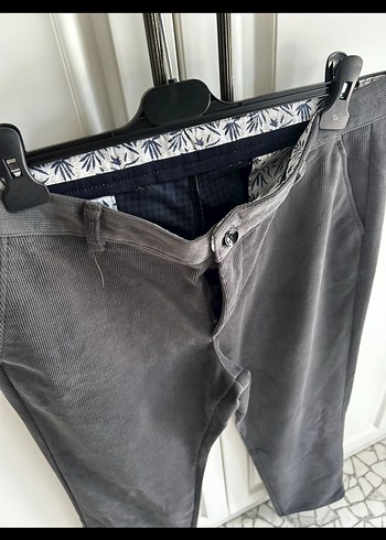 xl Beden gri Renk Gri kadife erkek oantolon