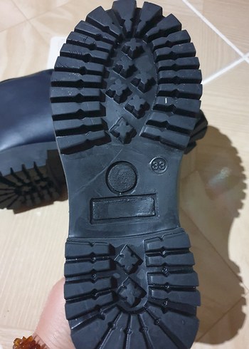 33 Beden siyah Renk siyah Bağcıklı Erkek Çocuk Botu