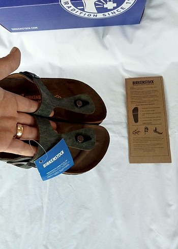 Birkenstock Birkenstock Haki Süet Tokalı Terlik