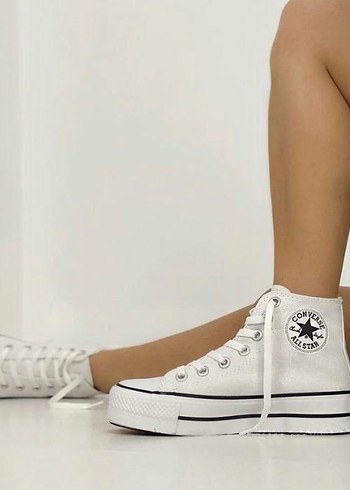 37 Beden Beyaz Converse Kadın Platform Spor Ayakkabı