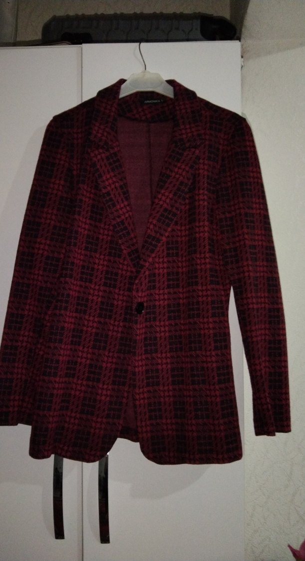 Bordo Düğmeli Kadın Blazer Ceket - Görsel 3