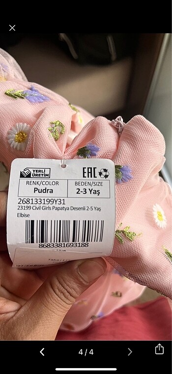 Civil Kız bebek elbise