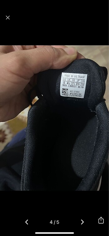 37,5 Beden Adidas spor ayakkabı