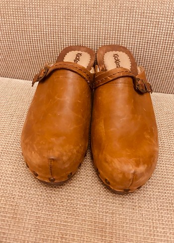 Deri Bantlı Bej Kadın Dolgu Topuk Espadril - Görsel 2