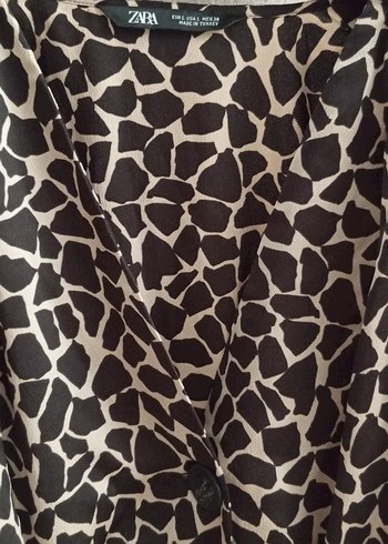 Zara Bohem Tarzı Zebra Desenli Uzun elbise