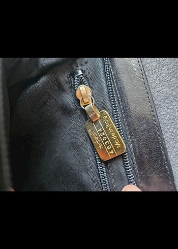 Beden siyah Renk Moschino Vintage Deri Portföy