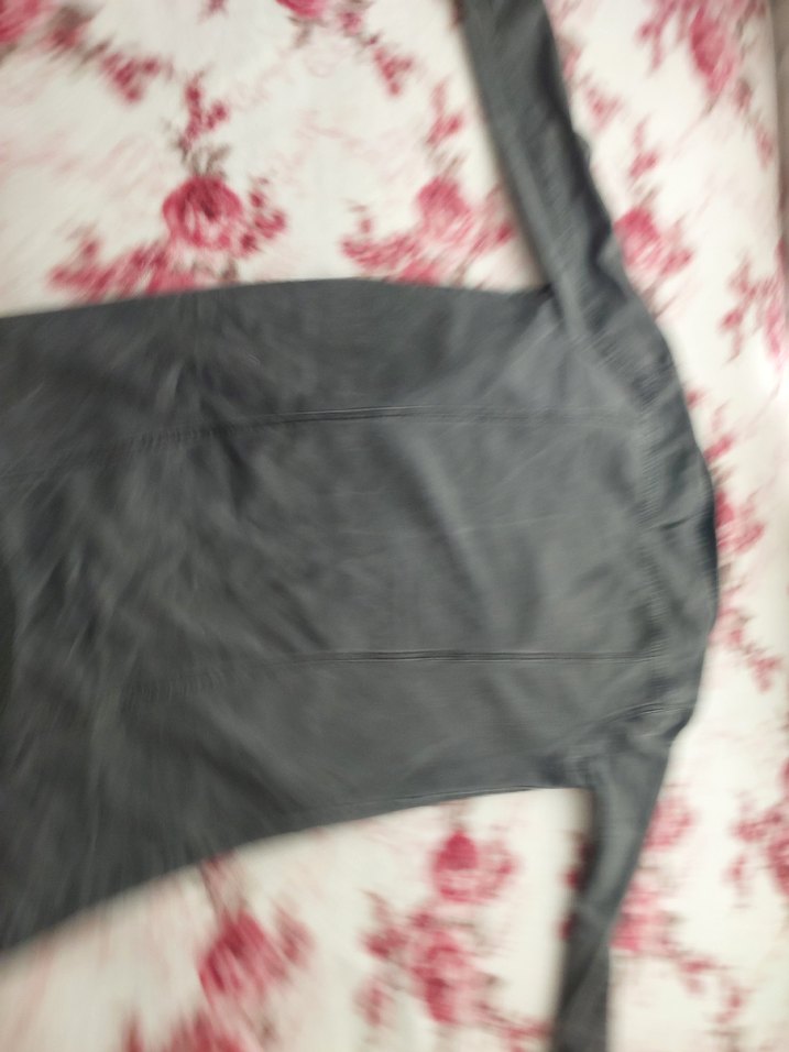 Gri Uzun Kesim Kadın Kot Ceket - Görsel 3