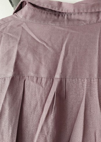 Gül kurusu Uzun Kollu Salaş Kadın Sabahlık - Görsel 4