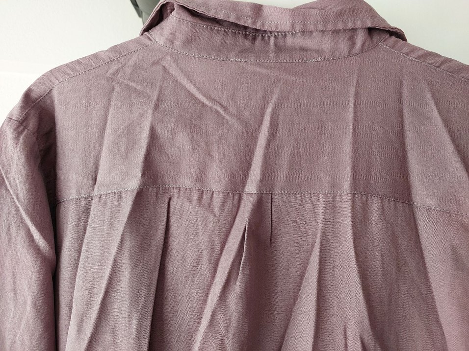 Gül kurusu Uzun Kollu Salaş Kadın Sabahlık - Görsel 4