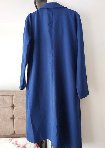 Lacivert Kadın Süet Ceket - Görsel 4