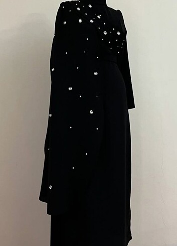 Taşlı tesettür abiye - Görsel 5
