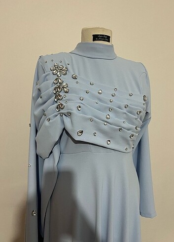 Özel tasarım taşlı abiye  - Görsel 8