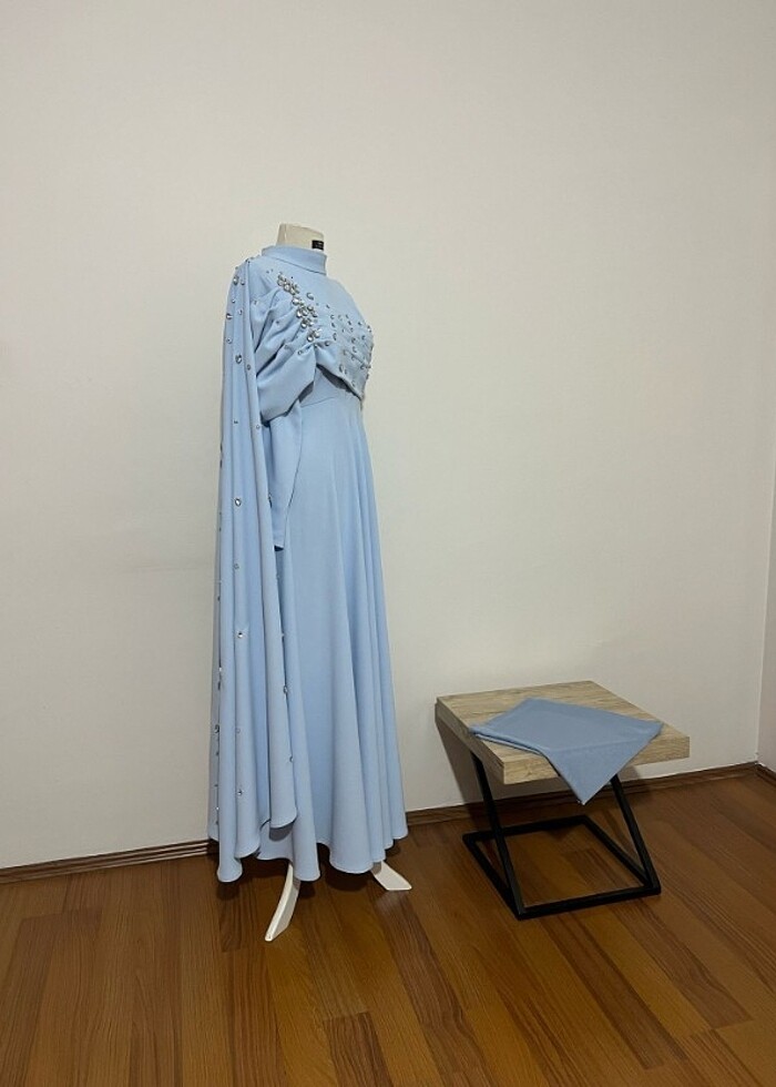 Özel tasarım taşlı abiye  - Görsel 2