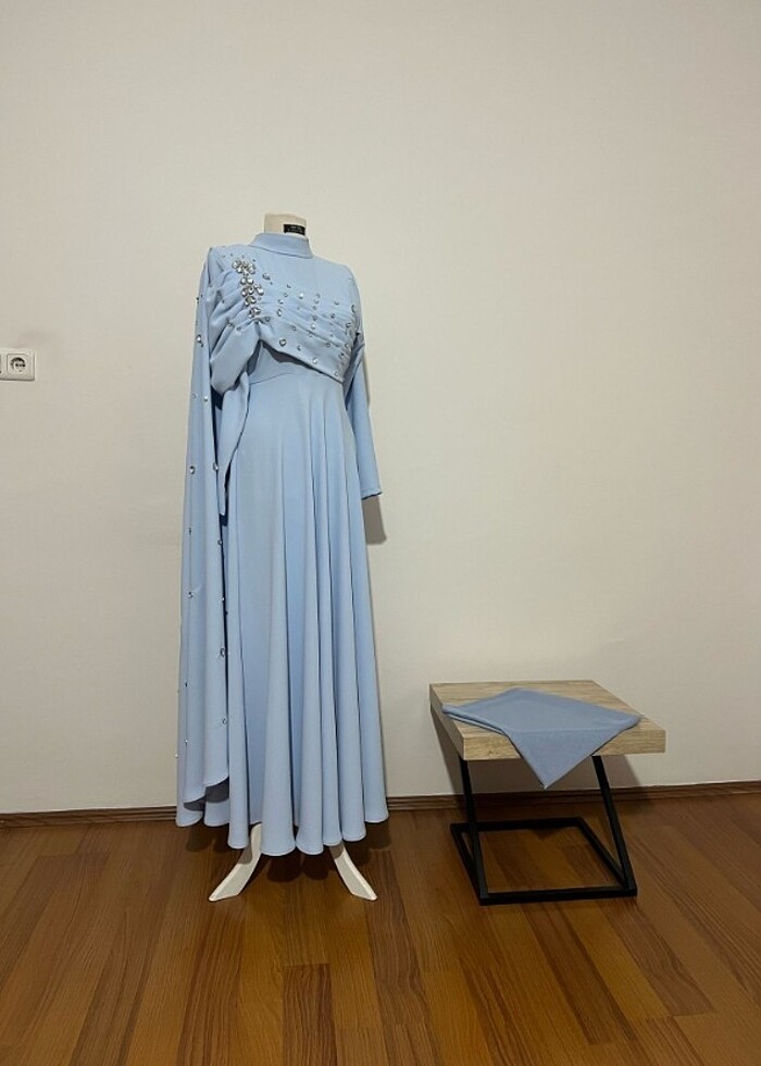 Özel tasarım taşlı abiye  - Görsel 3