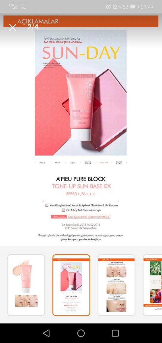 Missha güneş kremi SPF50 - Görsel 2