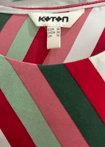 Çizgili Salaş Uzun Kollu Bluz - Görsel 2