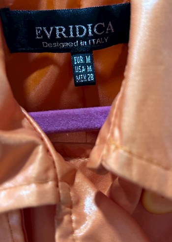 Turuncu Düğmeli Kadın Midi Trençkot - Görsel 2