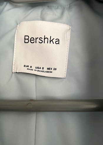 Bershka Mavi Düğmeli Midi Blazer - Görsel 4