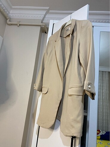 l Beden ten rengi Renk Taş rengi oversize blazer ????