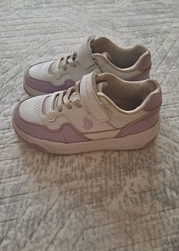 35 Beden Kız Çocuk Beyaz Pastel Spor Ayakkabı