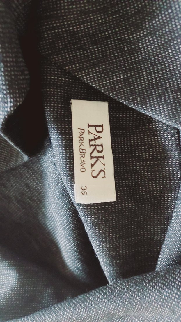 Gri Uzun Kollu Drapeli Denim Kalem Elbise - Görsel 2