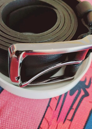 Erkek Siyah Deri Kemer - Görsel 5