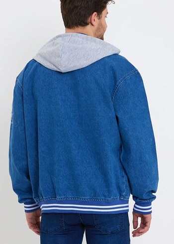 Mavi Denim Düğmeli Erkek Ceket - Görsel 2