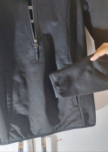 Kadın Siyah Fermuarlı Yüksek Yakalı Sweatshirt - Görsel 5