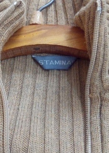 Kahverengi Kadın Örgü Boğazlı Hırka - Görsel 2