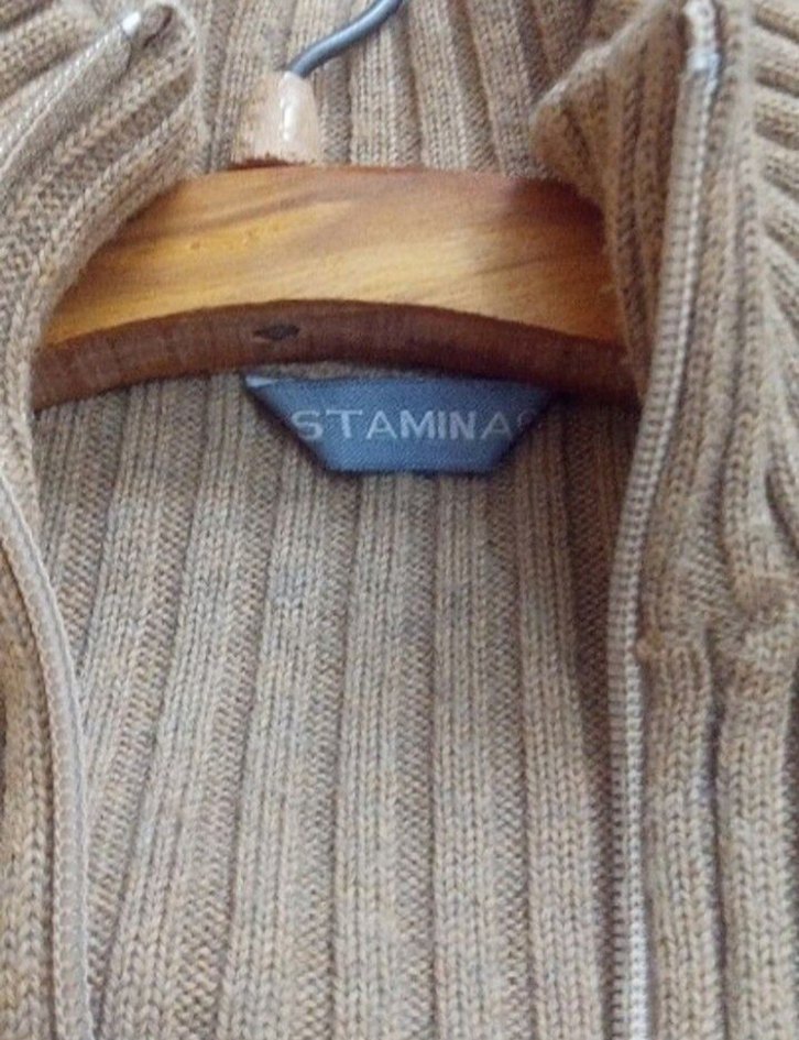 Kahverengi Kadın Örgü Boğazlı Hırka - Görsel 2