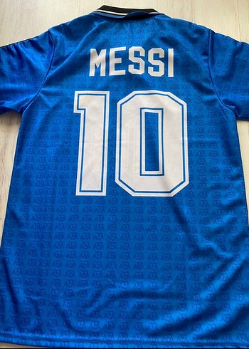 Diğer Erkek Mavi Baskılı Polo Yaka Messi Forması