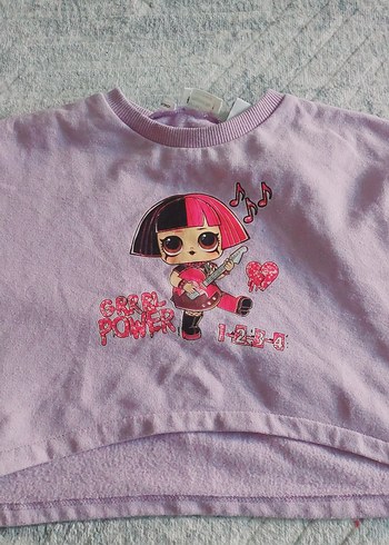 Koton Kids Kız Çocuk Mor Baskılı Sweatshirt