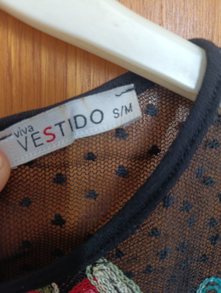 S-M uyumlu Nakışlı Bohem Mini Bluz - Görsel 3