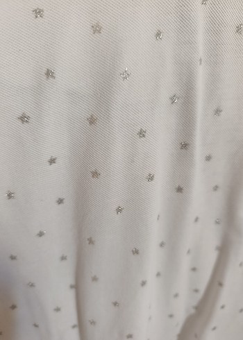 defacto M beden simli yıldızlı Kısa Kollu Beyaz Yakalı Gömlek - Görsel 2