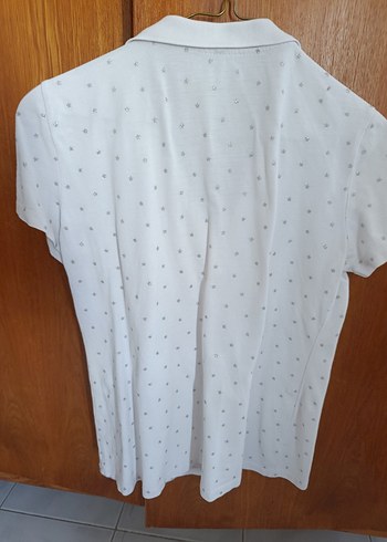 defacto M beden simli yıldızlı Kısa Kollu Beyaz Yakalı Gömlek - Görsel 4