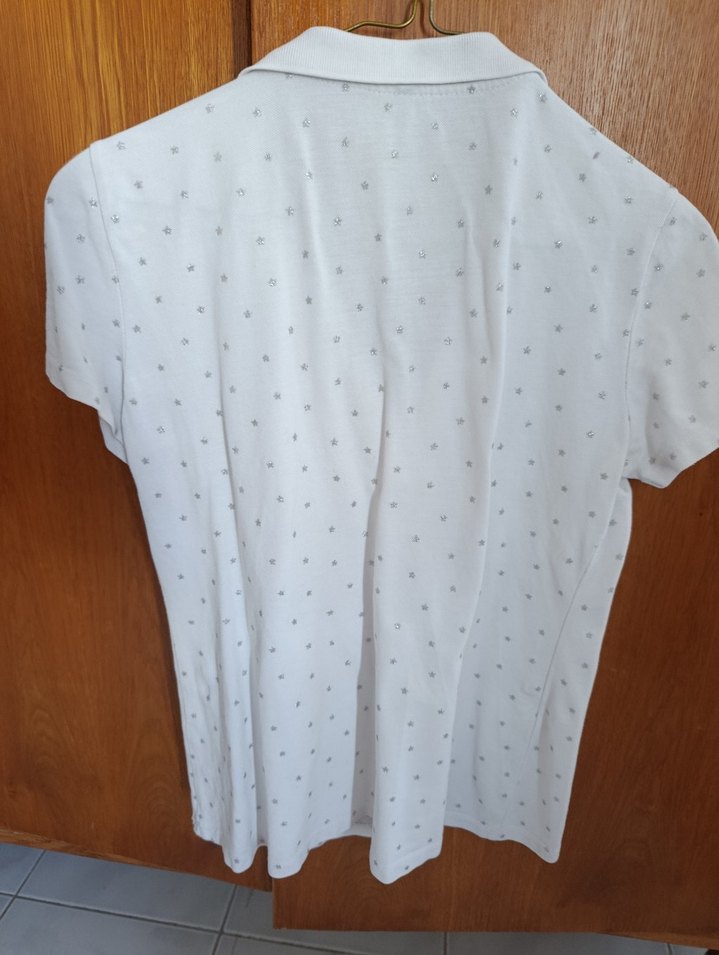 defacto M beden simli yıldızlı Kısa Kollu Beyaz Yakalı Gömlek - Görsel 4