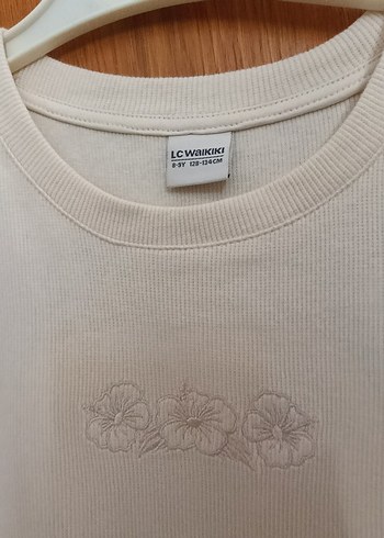 8 yaş Kız Çocuk Beyaz Kısa Kollu Keten Elbise - Görsel 4