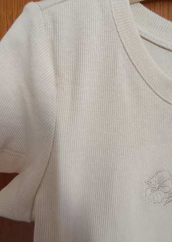 8 yaş Kız Çocuk Beyaz Kısa Kollu Keten Elbise - Görsel 3