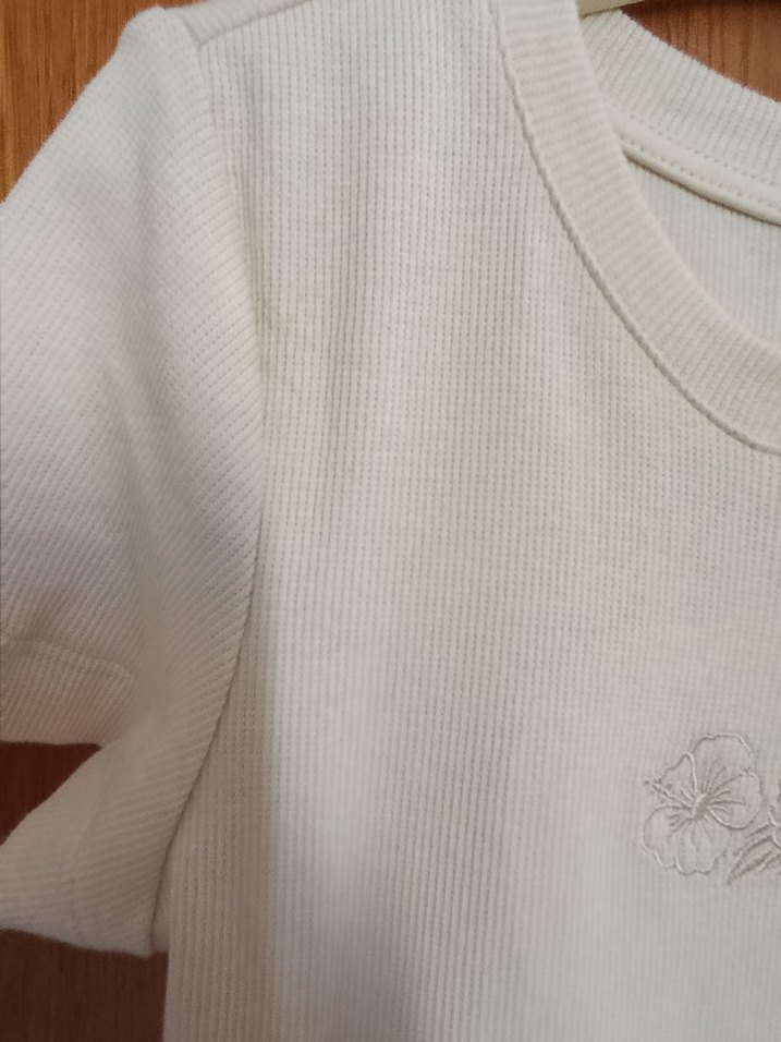 8 yaş Kız Çocuk Beyaz Kısa Kollu Keten Elbise - Görsel 3