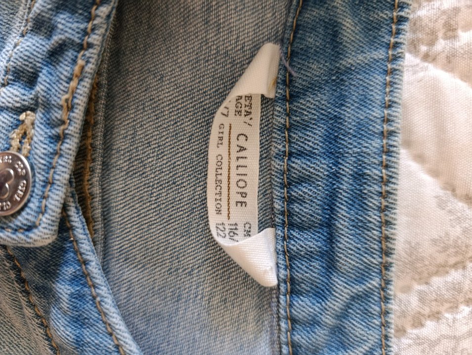 Callope 6-8 yaş a uygun Düğmeli Mavi Kadın Denim Ceket - Görsel 4