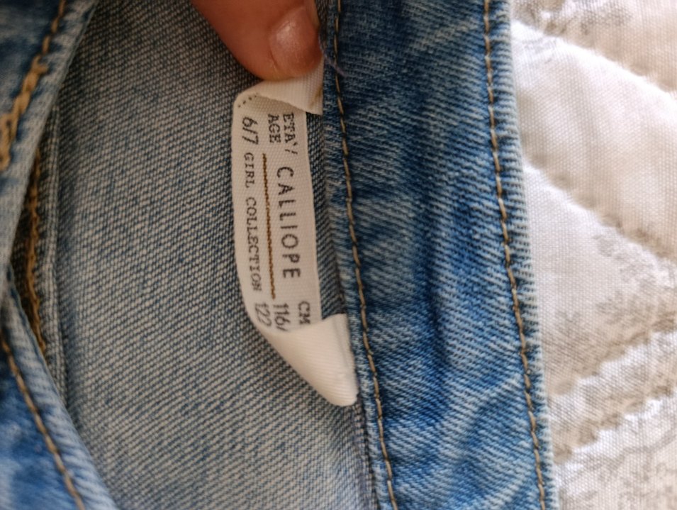 Callope 6-8 yaş a uygun Düğmeli Mavi Kadın Denim Ceket - Görsel 5