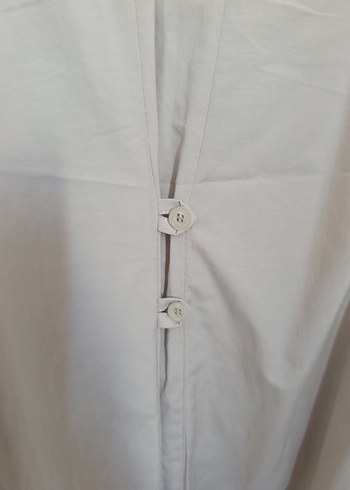 Burberry Bej Kolsuz Pamuklu Gömlek elbise - Görsel 4