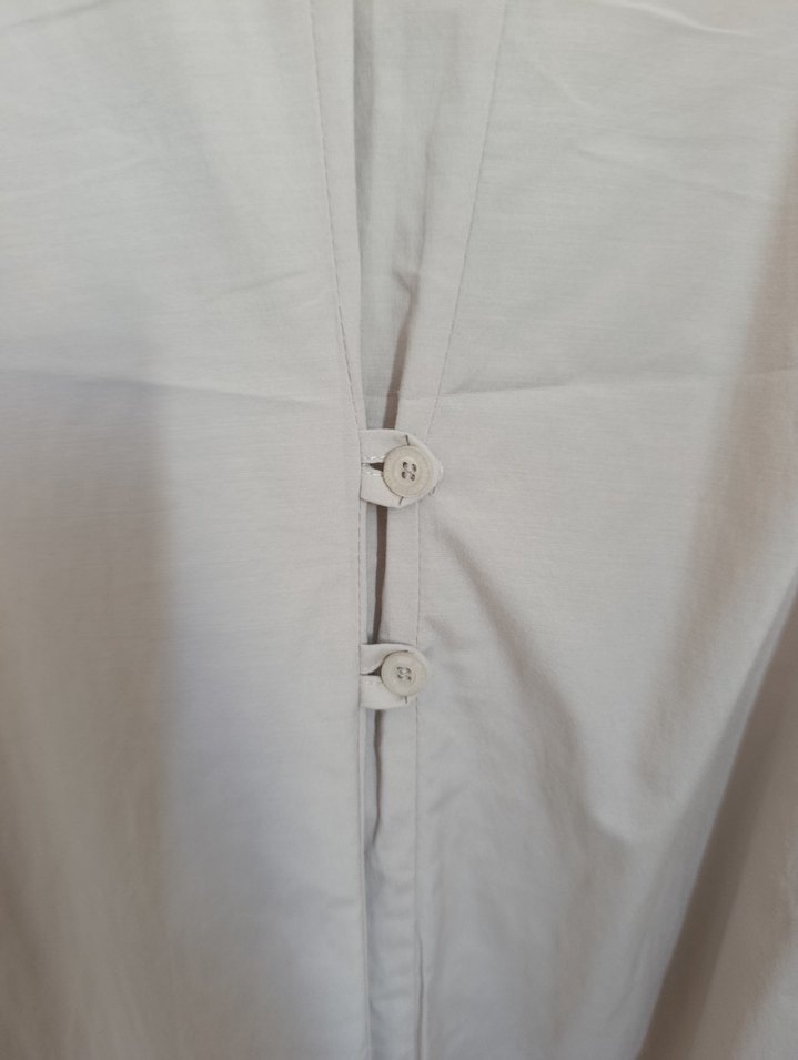 Burberry Bej Kolsuz Pamuklu Gömlek elbise - Görsel 4
